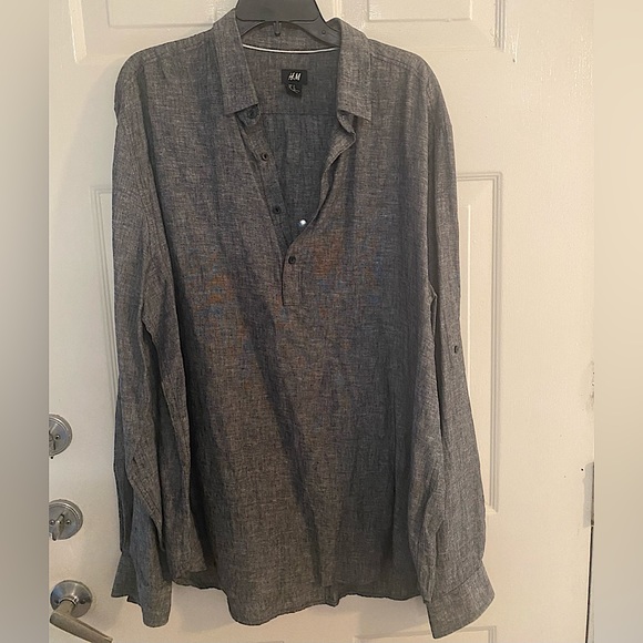 H&M Other - H&M Mens linen blend shirt NWOT XL